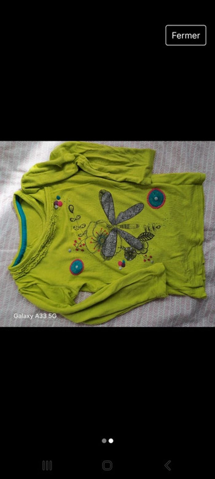 Lot 3 t-shirt fille 2 ans - photo numéro 2