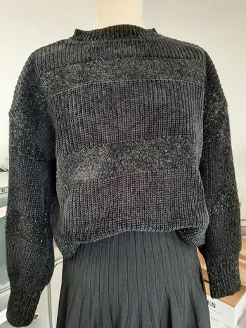 Pull noir et argent femme 34 # lora11femme34