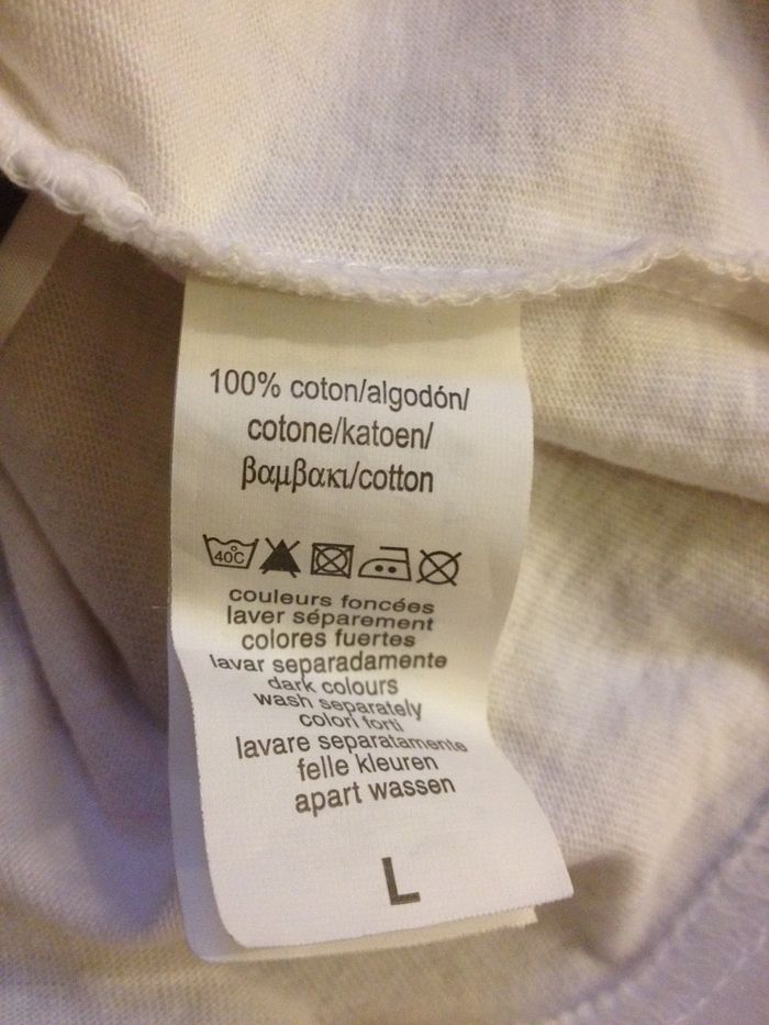 T shirt léger blanc ◦ col rond ◦ manches courtes ◦ look masculin ◦ taille 40 ◦ tex - photo numéro 10
