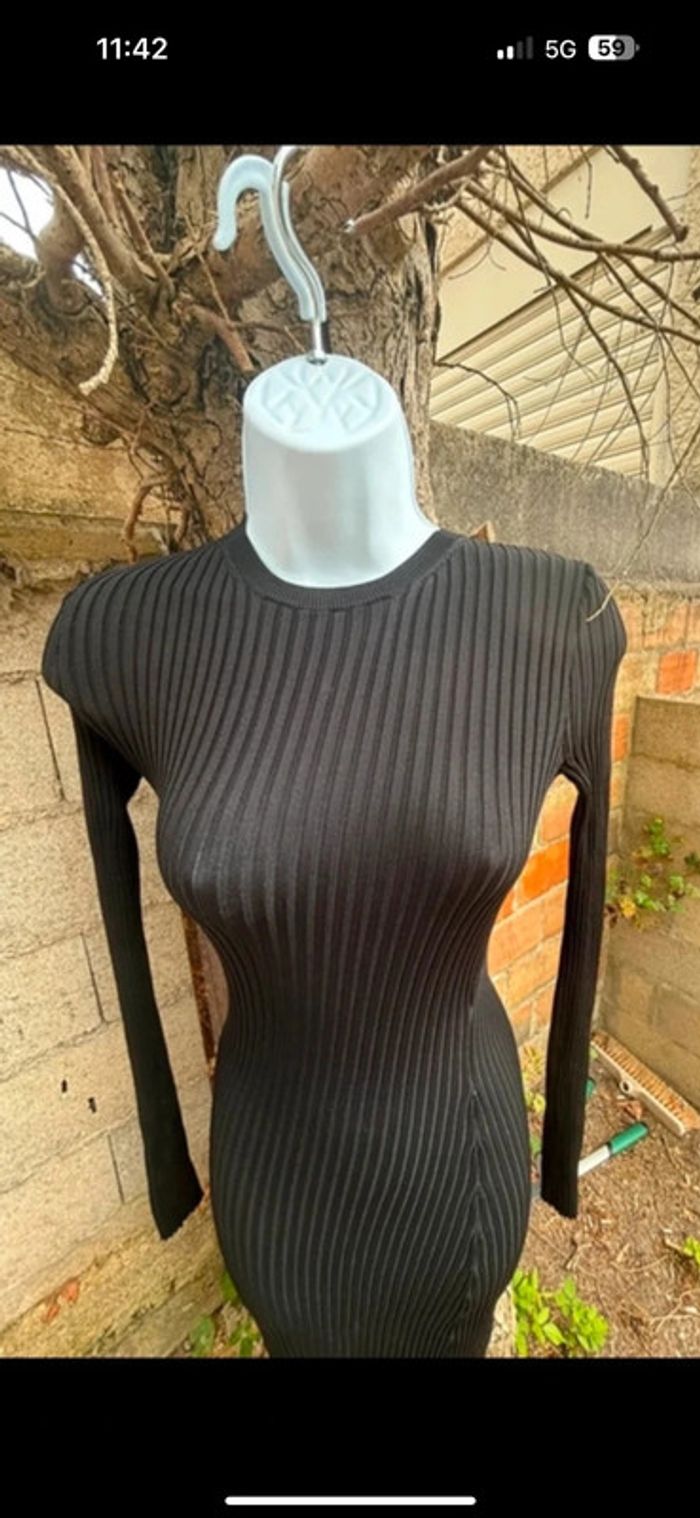 Robe noire Zara neuve - taille S - manches longues - photo numéro 2