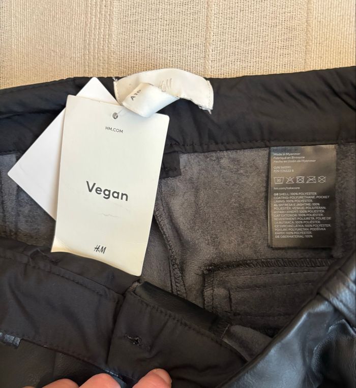 Pantalon large similicuir noir 40 - photo numéro 10