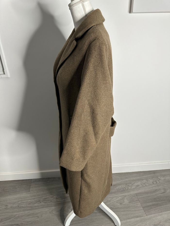 Manteau oversize en laine marron beige H&M T34 XS - photo numéro 7