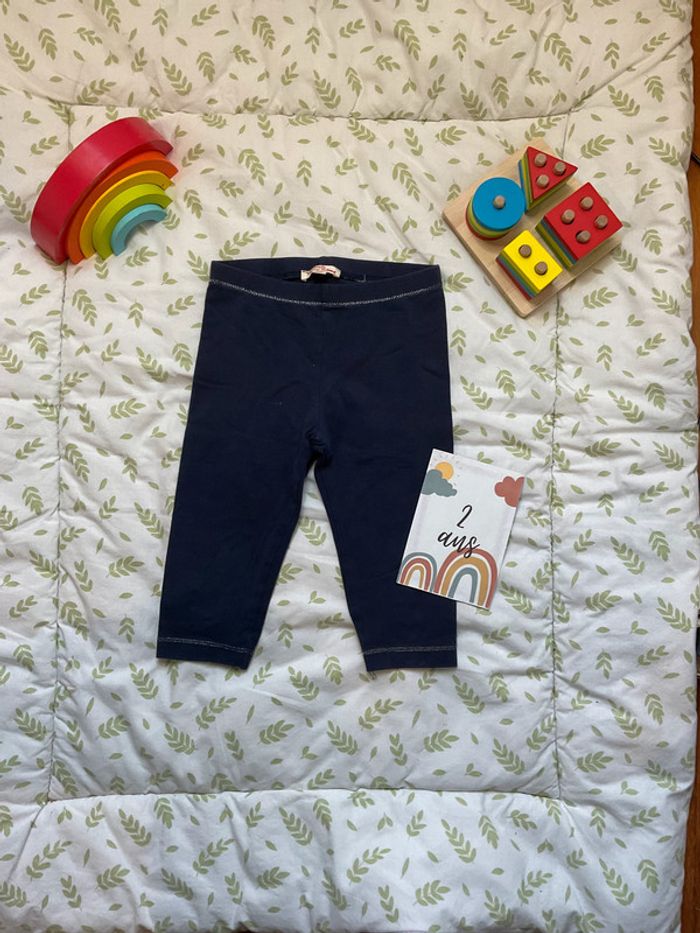 legging court marine 2/3 ans du pareil au même