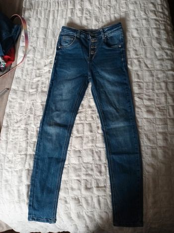 Jean skinny fit taille haute fille 10 ans page one young neuf
