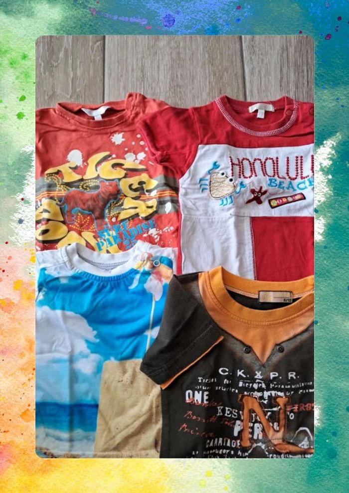 Lot tshirt 12 mois - photo numéro 6