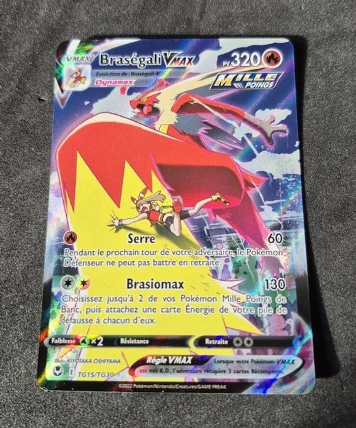 Carte Pokemon Brasegali tg15/tg30 Vmax FA Epée et Bouclier 12 EB12 FR NEUF