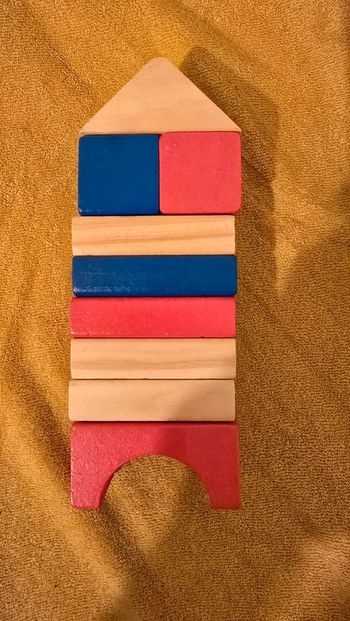 Ensemble de 9 cubes en bois