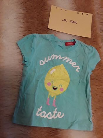 T shirt été bébé fille ou garçon mixte 12 mois