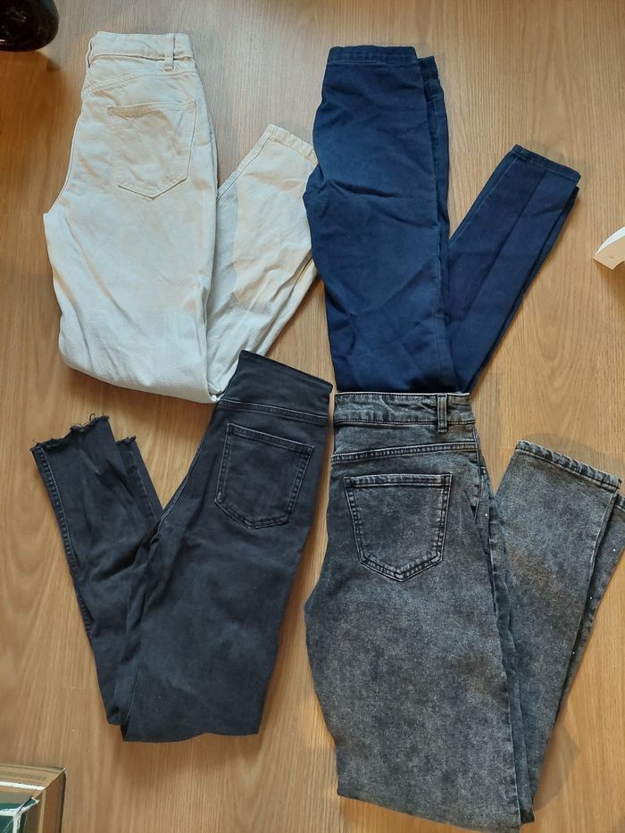 Lot jeans/jegging fille ado Kiabi T.34 TBE 👩