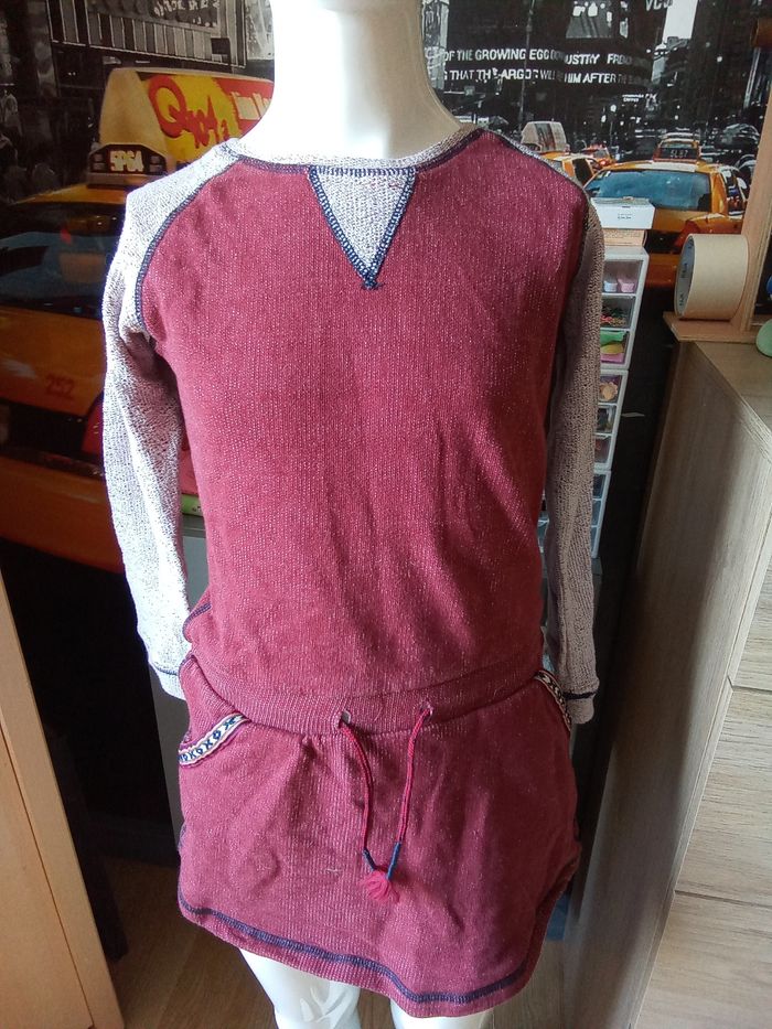 Robe manches longues bordeaux taille 12 ans Saar & Suus