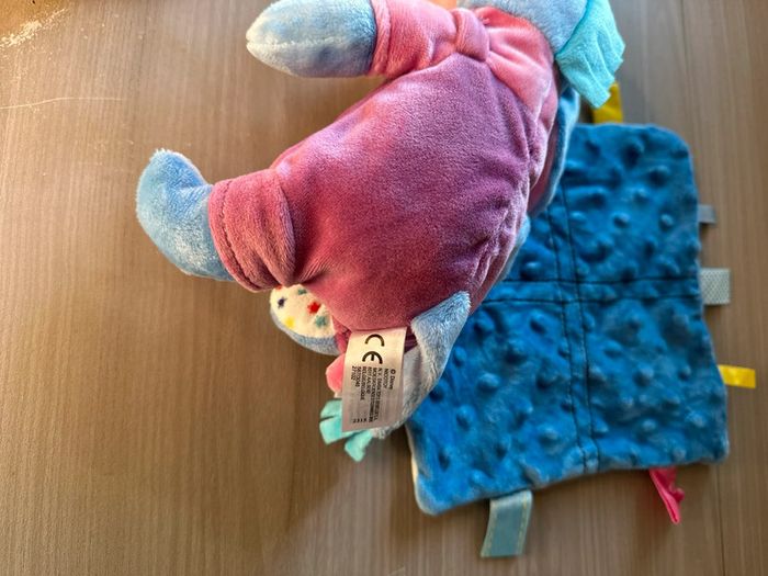 Lot Doudou plat carré et pleuche Bourriquet - photo numéro 7