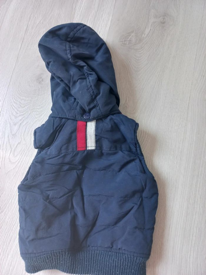 Doudoune sans manches bleu marine 6 mois - photo numéro 3