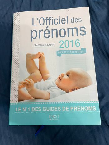 Livre des prénoms 2016