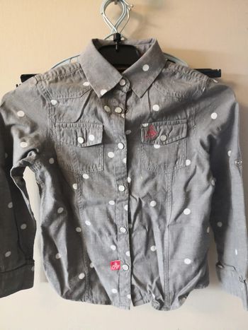 Chemise manches longues à pois