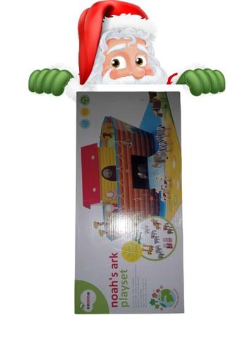 bateau avec ses animaux 64/59cm h 35cm