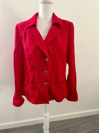 Blazer rouge et argenté Christine Laure T42 XL
