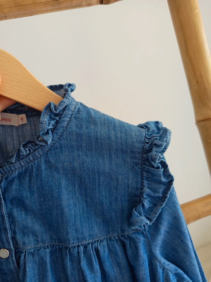 Chemise blouse boutons pression en jean Monoprix 8 ans - photo numéro 3