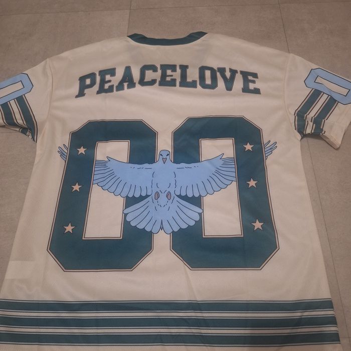 Maillot Peacelove 🇨🇵 Y2K Rétro Graphic 90s-2000s - Taille 🇨🇵 Streetwear Unisexe Oversize - photo numéro 2