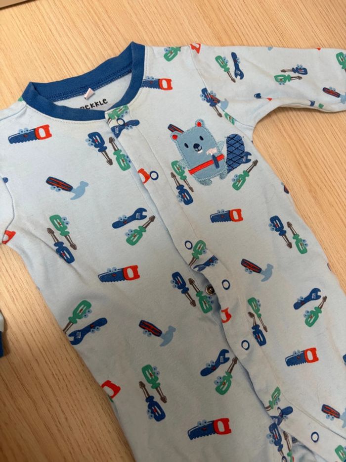 Pyjama Pekkle bleu outils taille 6 mois - photo numéro 2