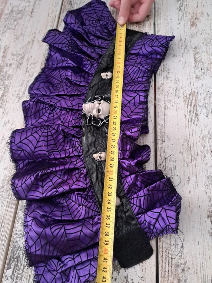 Ceinture pailletée araignée tête de mort - photo numéro 6