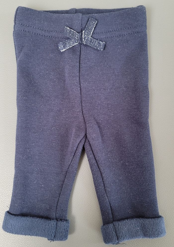 Pantalon molletonné 1mois fille