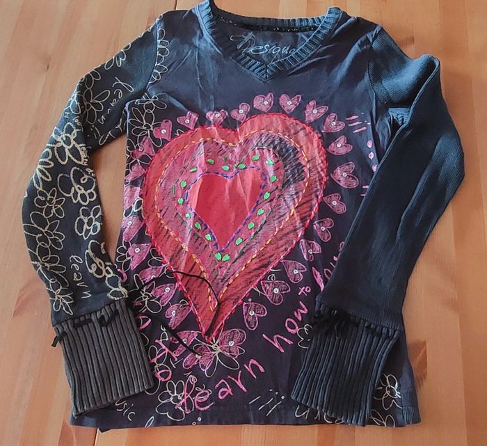 Top gris femme Taille S Desigual