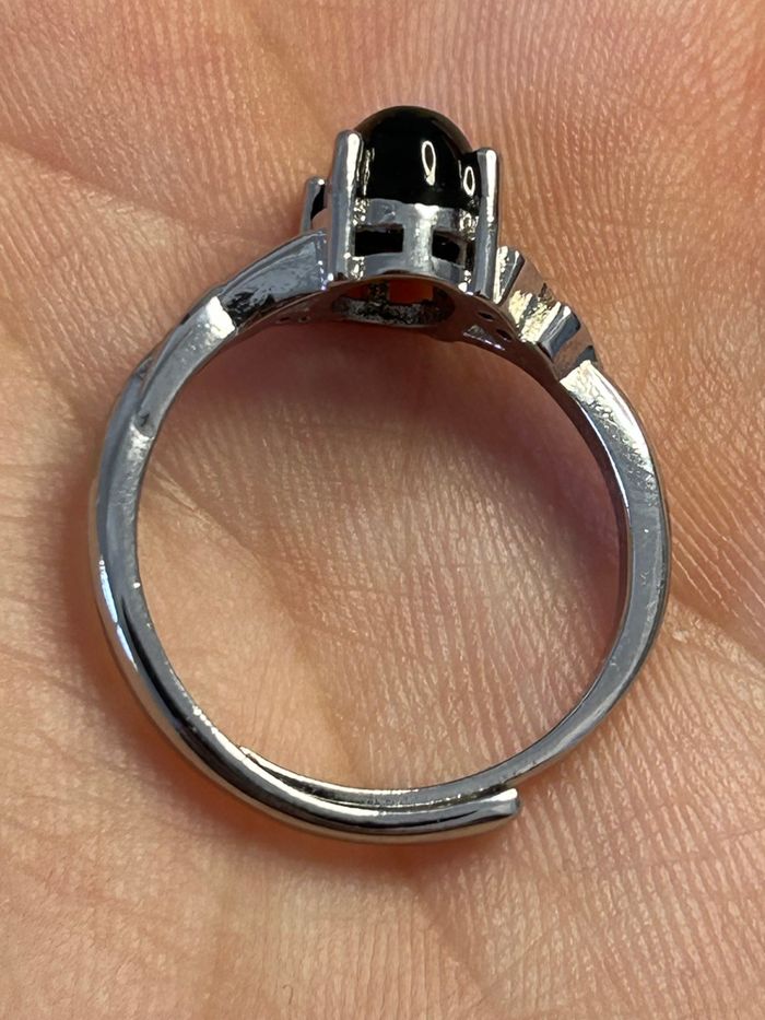 Bague réglable en Onyx noir – Force et protection - photo numéro 4