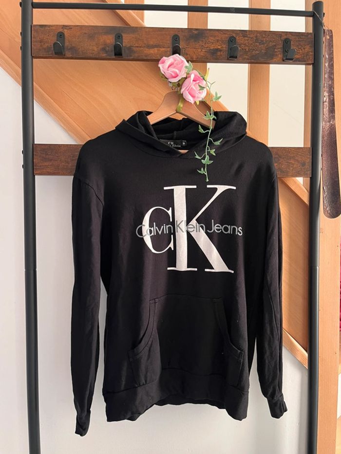 sweat à capuche noir unisexe