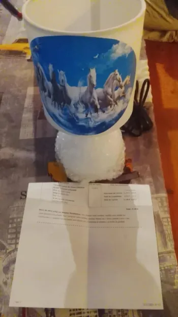 Lampe de chevet chevaux neuf