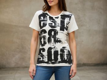 T shirt blanc et noir Taille 38-40 Esprit Sports