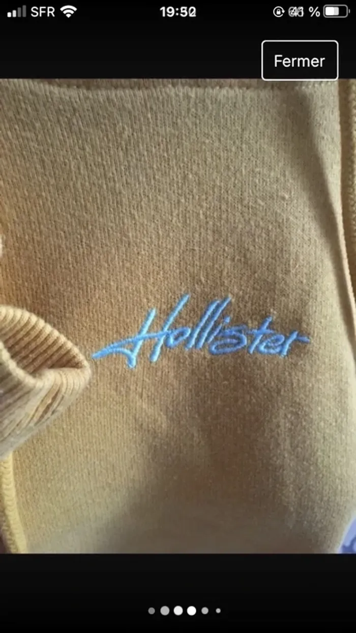 Magnifique Sweat-shirt court à capuche en excellent état en 38 de marque Hollister - photo numéro 4