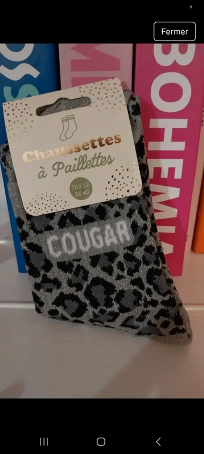Chaussettes à paillettes Cougar nouvell Cp