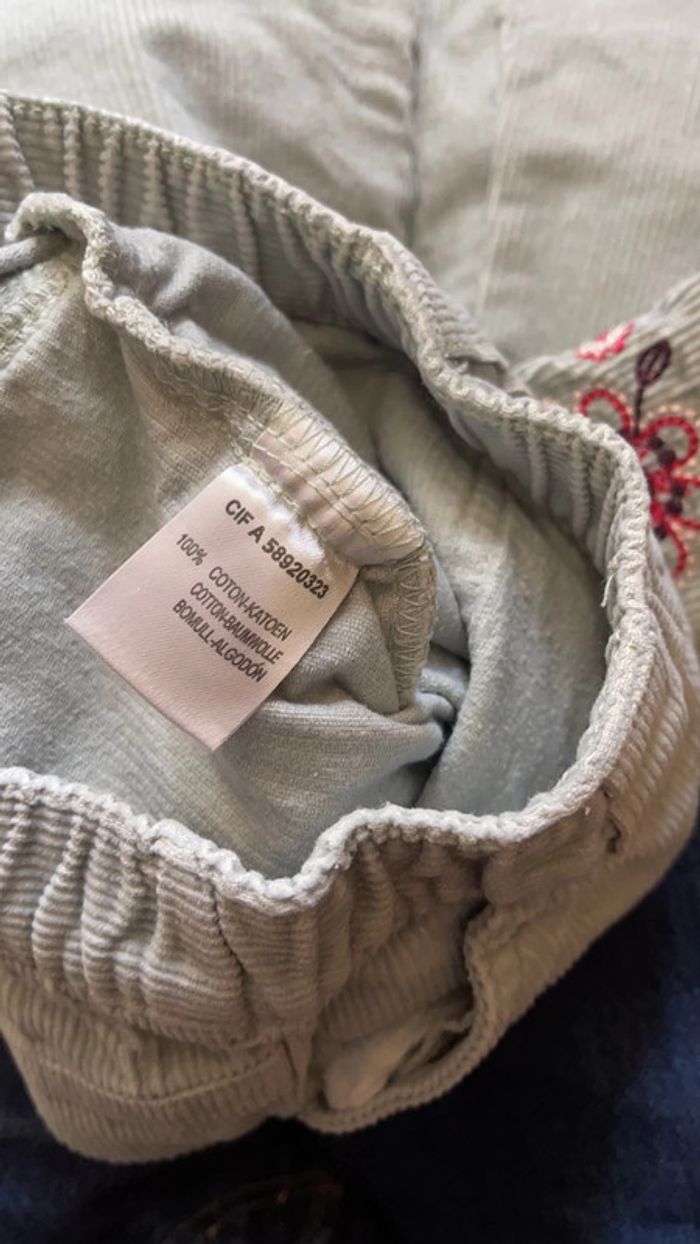 pantalon velours Fille 18 mois - photo numéro 4