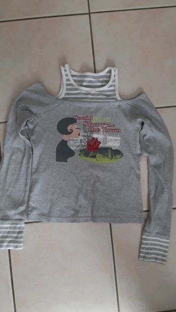 T-shirt manche longue femme vintage