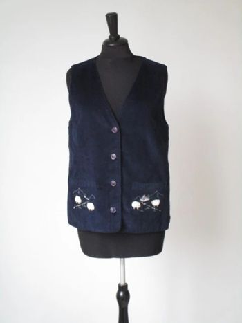 Gilet sm vintage marine 36/38 TBE