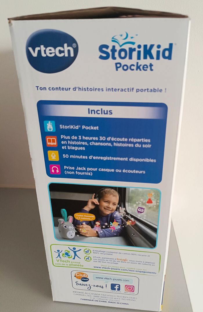 Storikid pocket gris, Conteur d'histoires interactif+ housse de protection rose - photo numéro 3