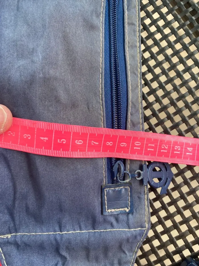 Sacoche banane rétro vintage Blanc Bleu - photo numéro 7