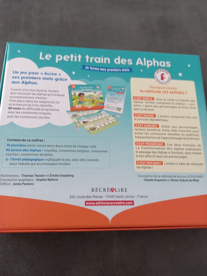 Le petit train des alphas éditions récréalire jeu - photo numéro 2