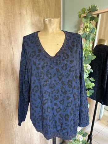 TEE shirt manches longues léopard femme