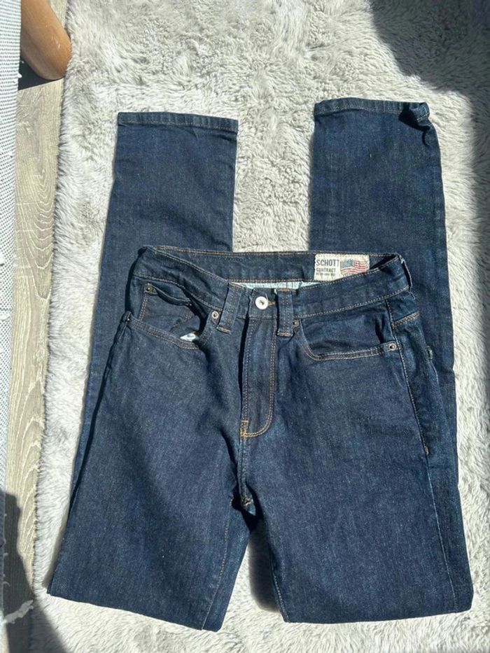Jean bleu foncé Schott taille 28 - photo numéro 2