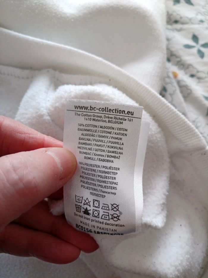 Pull Sweat blanc à capuche - Taille L - photo numéro 13