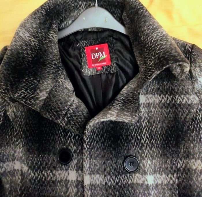 Manteau/caban hiver femme noir et blanc taille 38 marque  DPM by Depech Mod - photo numéro 4