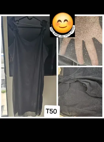 Robe bretelles grande taille  t 50 femme