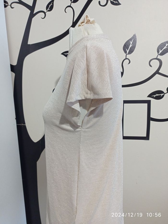 tee shirt doré  de H&M 36 *Spécial FETE* réf 526 P15 - photo numéro 4