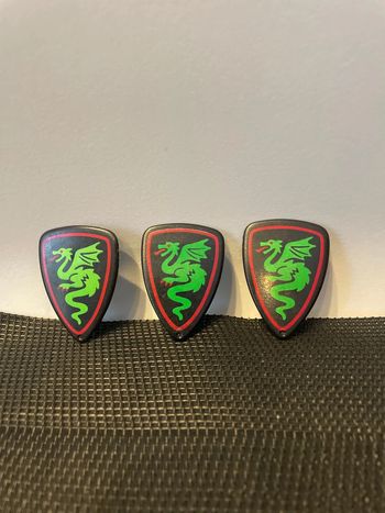 Playmobil lot 3 boucliers chevalier dragon vert 3345 3841 5738 5742 5784 5794 6836 moyen âge