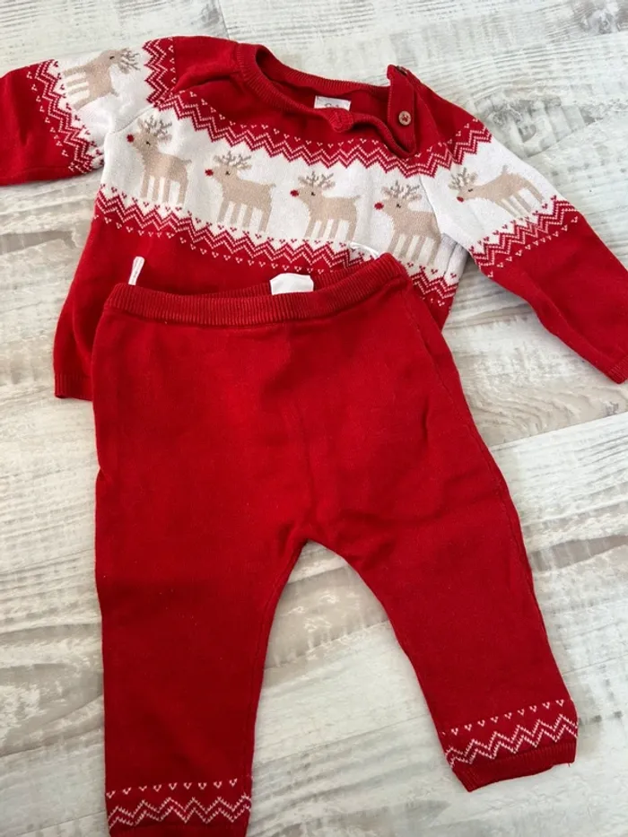 Adorable ensemble de Noël c&a – Taille 6-9 mois 🎄🦌 - photo numéro 5