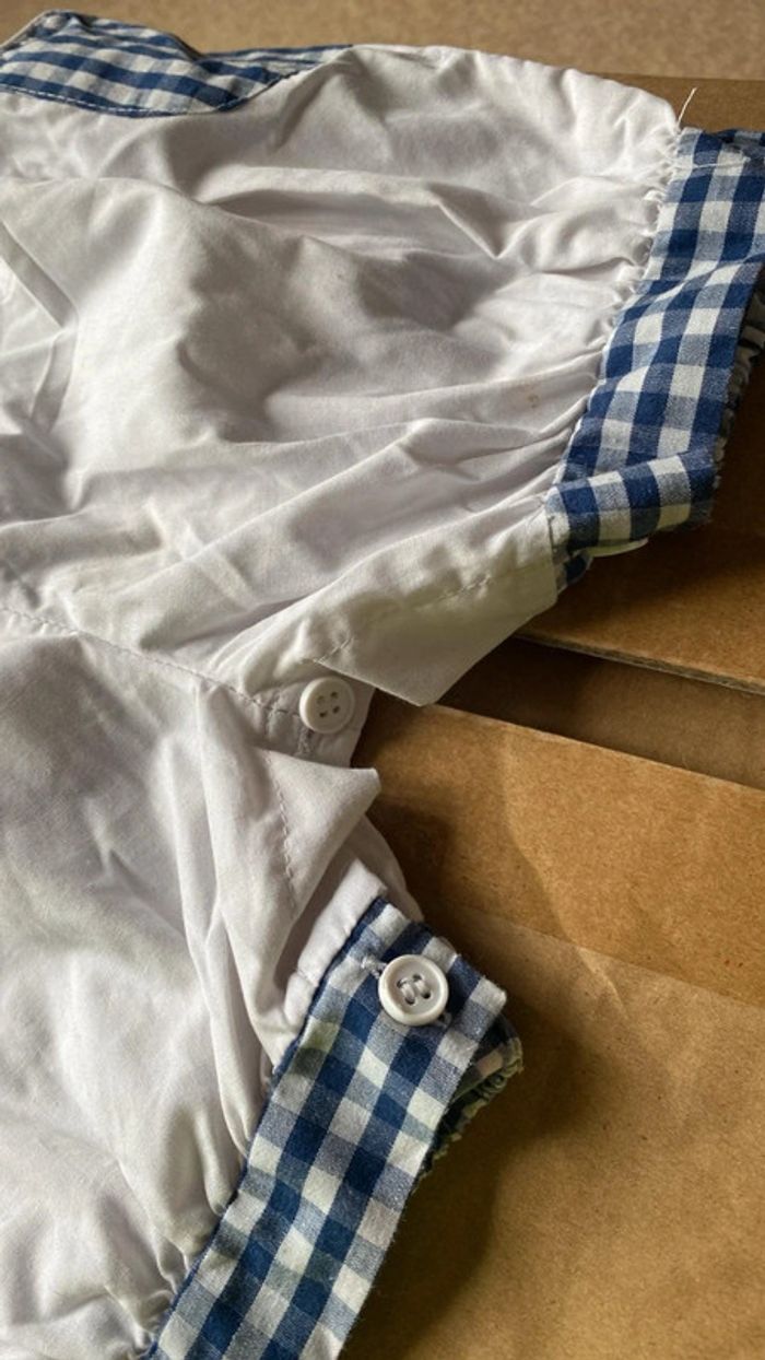 Combinaison bleu et blanc été marin - 3 mois - photo numéro 4