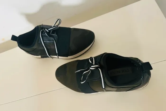 Steve Madden, chaussures basket, sneakers kaki noir, femme pointure 37 - photo numéro 2