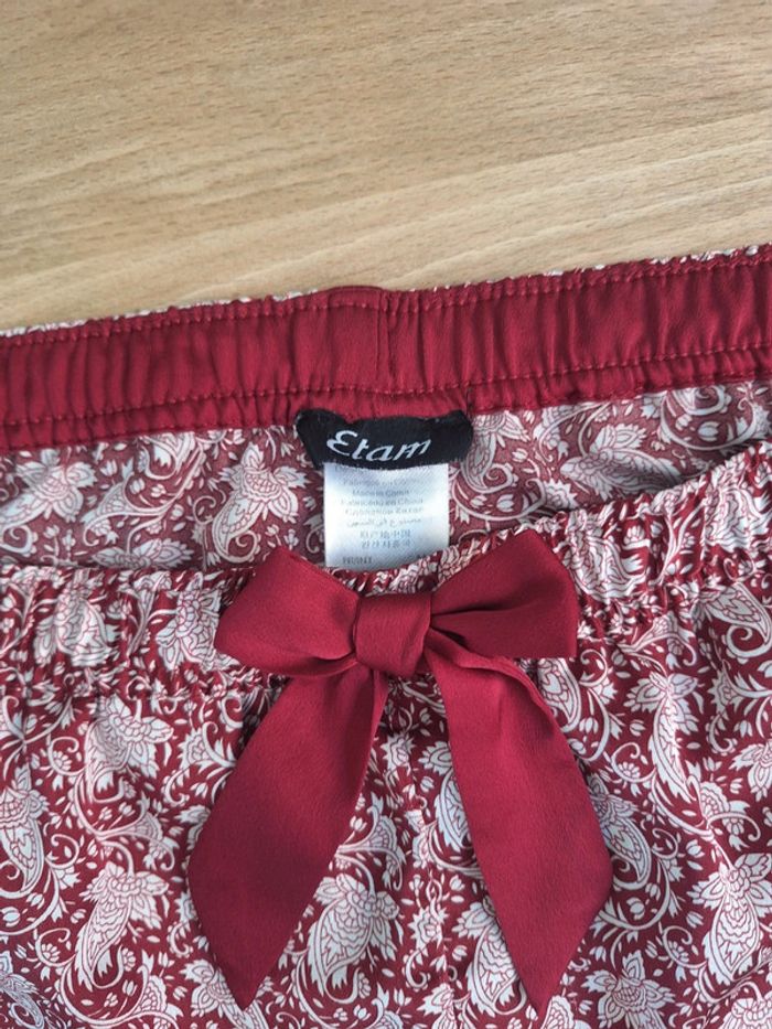 Pantalon bas de pyjama femme Etam rouge M - photo numéro 5