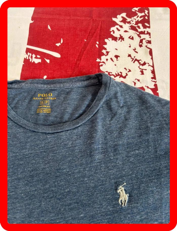 Sweat Ralph Lauren bleu chiné/cavalier blanc - photo numéro 4